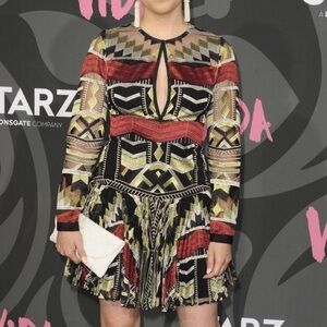 Alexis Nalory Aztec Inspired Western Print Mini Dress